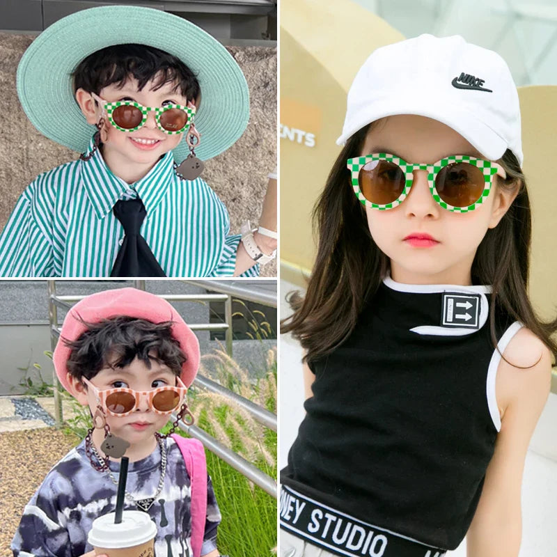 Colorful Kids Sun Shades – Ochrona przed promieniowaniem UV i stylowy wygląd – okulary przeciwsłoneczne dla dzieci