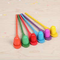 Thumbnail for Wooden Egg Spoon Game – Motoryka i nauka – Gra równoważna „Wyścig jajek”