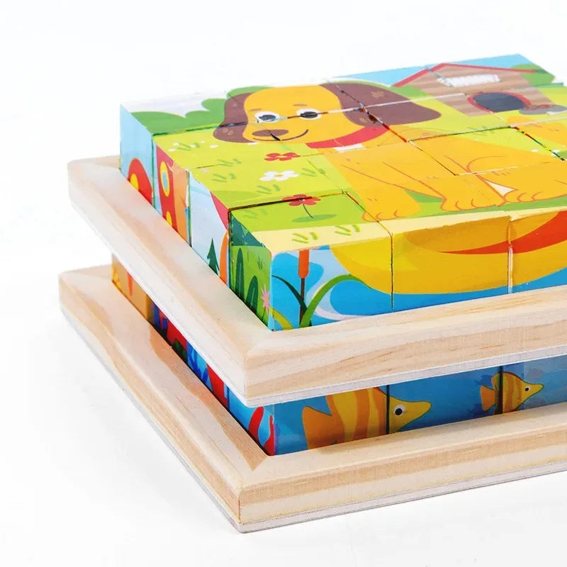 CubePuzzle – Zabawa i edukacja - drewniane klocki 3D