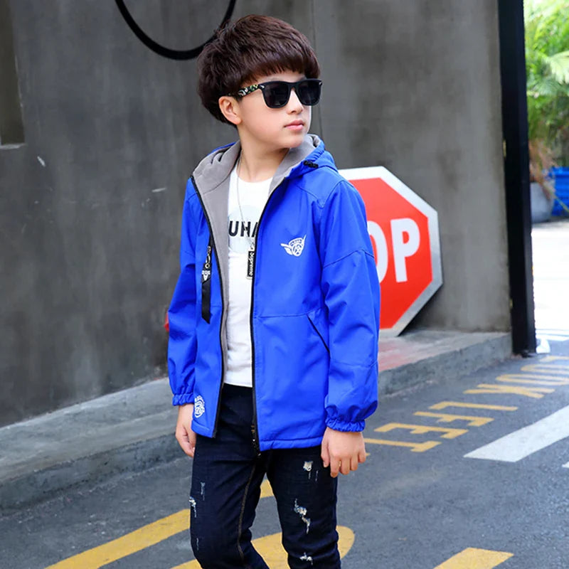 Reversible Kids Jacket – Wodoodporna i wiatroszczelna – lekka kurtka
