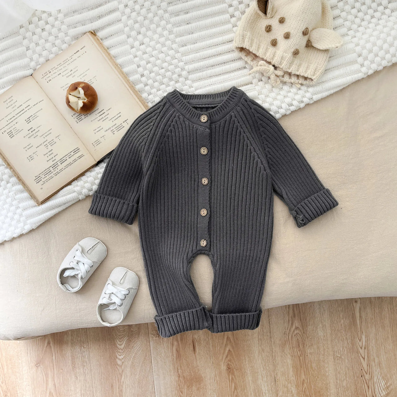 CozyCotton – Wygodny i stylowy - Romper z dzianiny