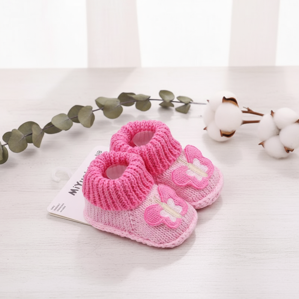 Mini Fashion – Dzianinowe buciki dla niemowląt (3-6 miesięcy)