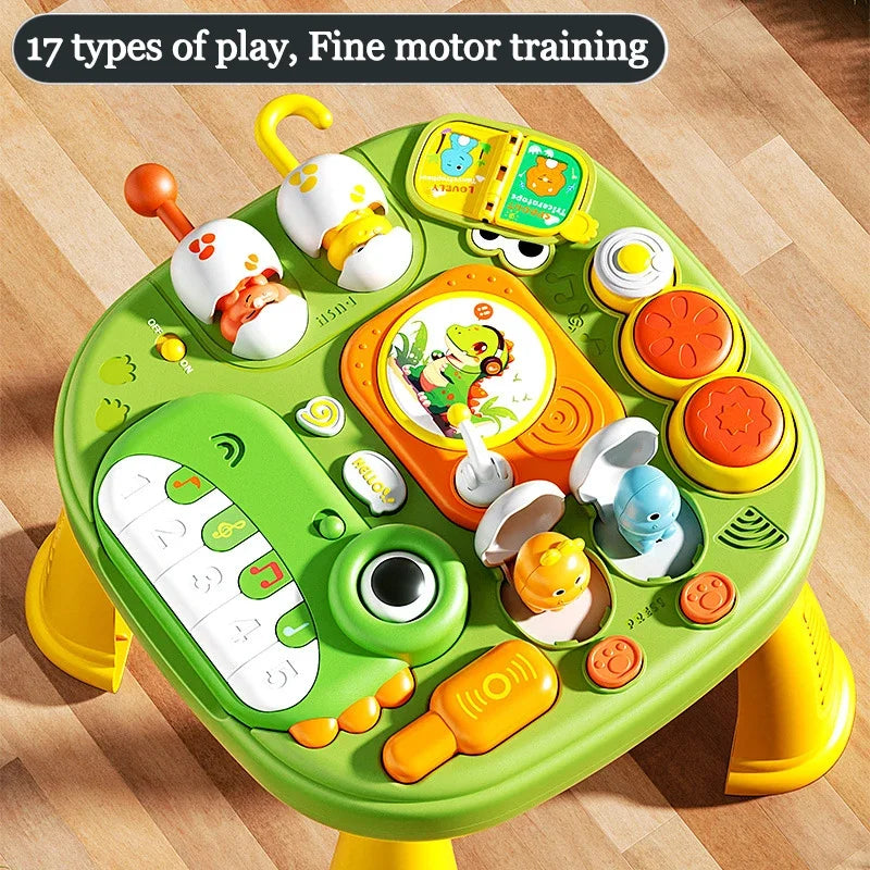 BusyBoard – Muzyczny i edukacyjny – stolik do zabawy Montessori
