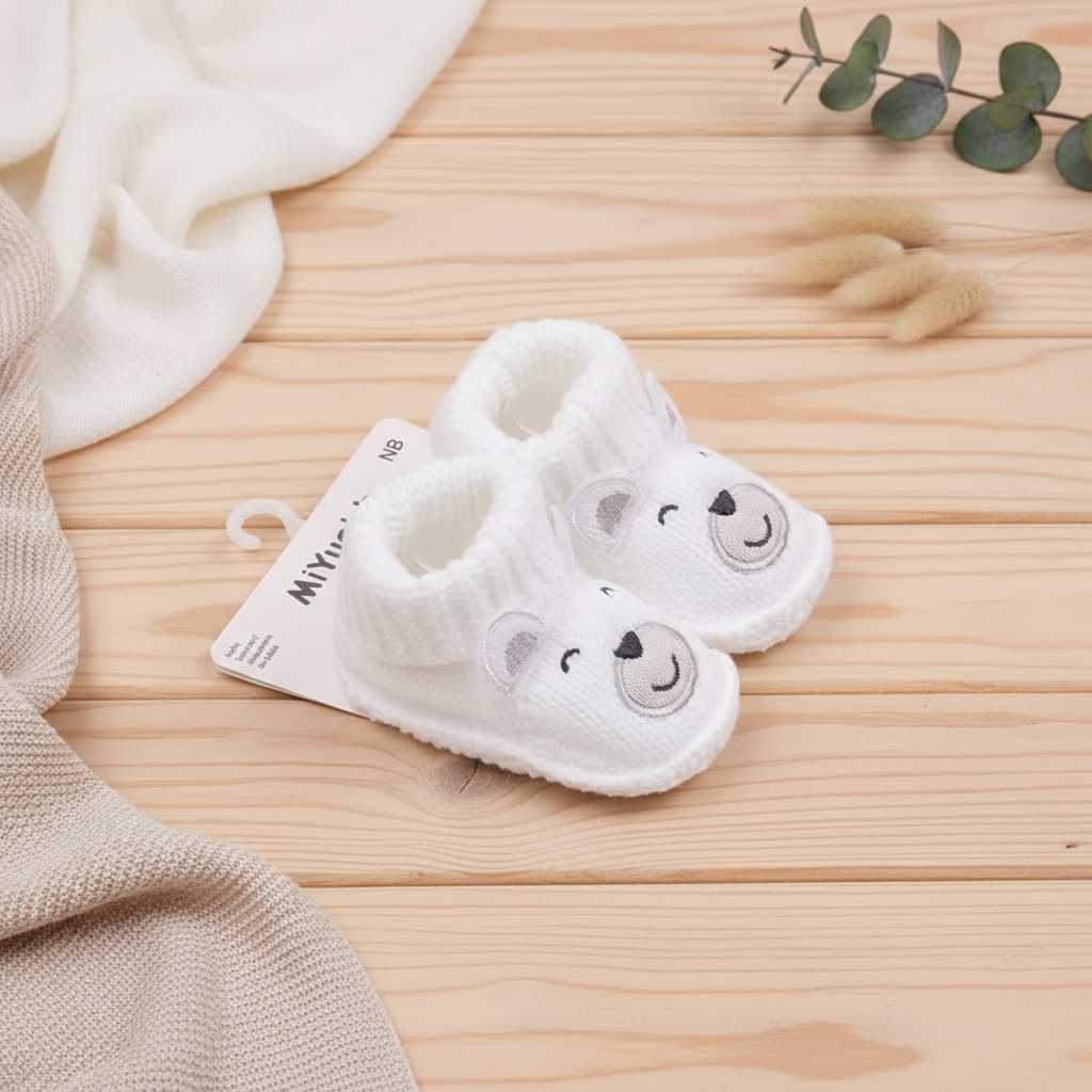 Mini Fashion – Dzianinowe buciki dla niemowląt (3-6 miesięcy)