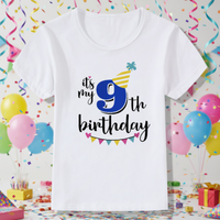 Thumbnail for Birthday Graphic Tee – Urocze i zwiewne – dziecięca koszulka urodzinowa