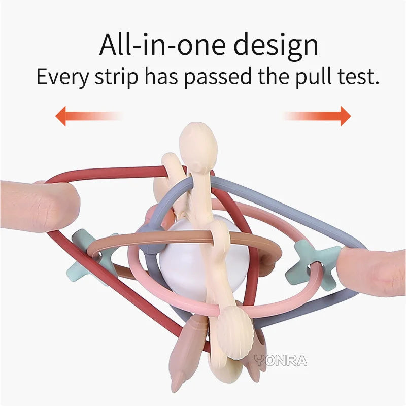 Sensory Rattle Ball™ – Zabawa z miękkim chwytem – Silikonowe gryzaki dla niemowląt