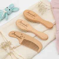 Thumbnail for Personalized Hairbrush – Delikatny i wyjątkowy – spersonalizowany zestaw szczotek do włosów dla niemowląt