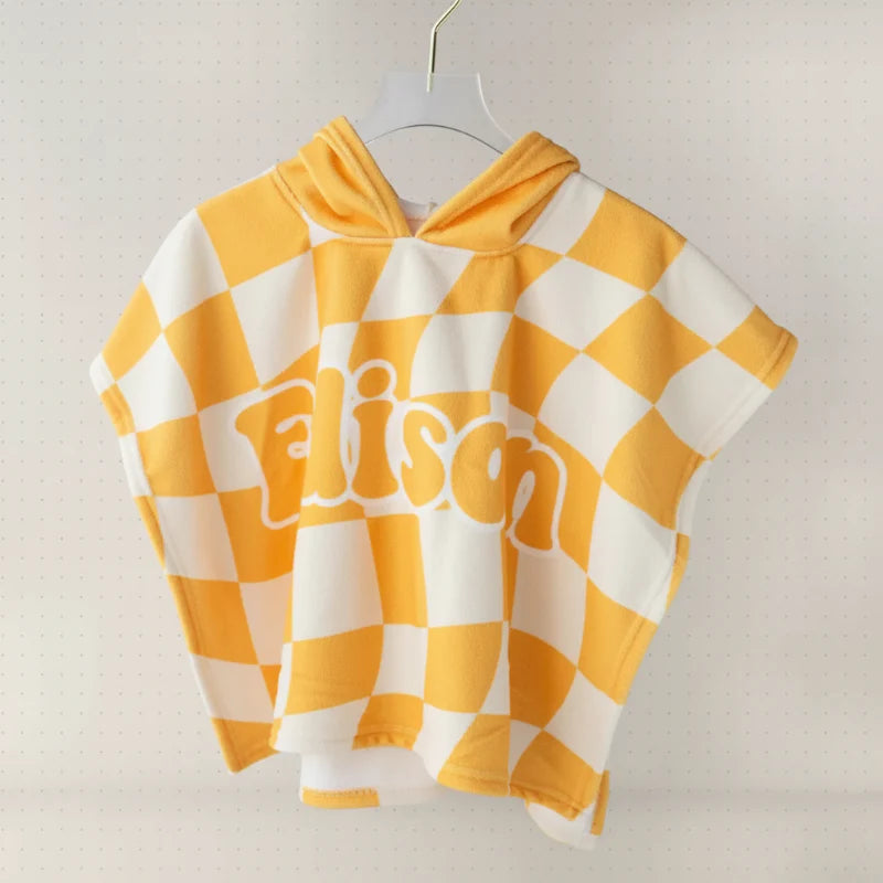 Personalized Hooded Towel – Miękka i wyjątkowa – spersonalizowana peleryna kąpielowa dla dzieci