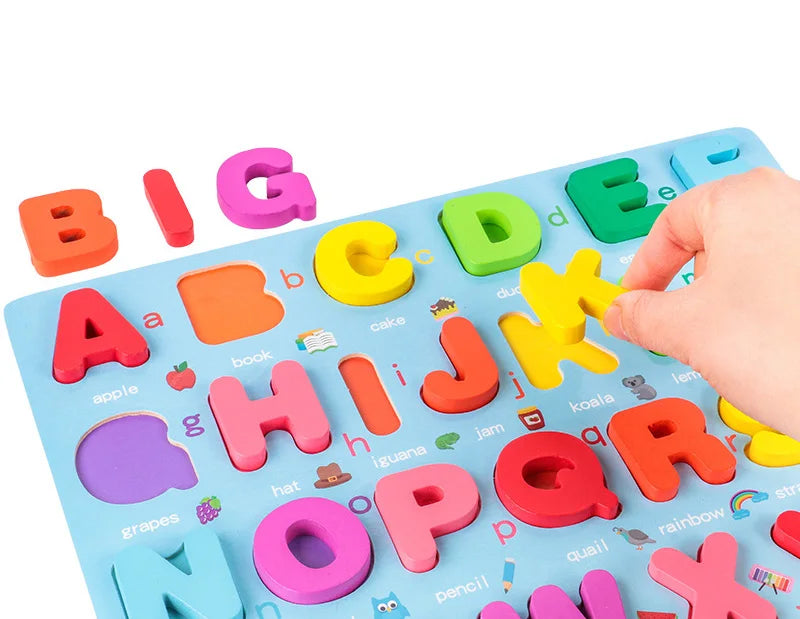 SmartBoard – Kolorowe i edukacyjne – puzzle edukacyjne Montessori z cyframi i literami