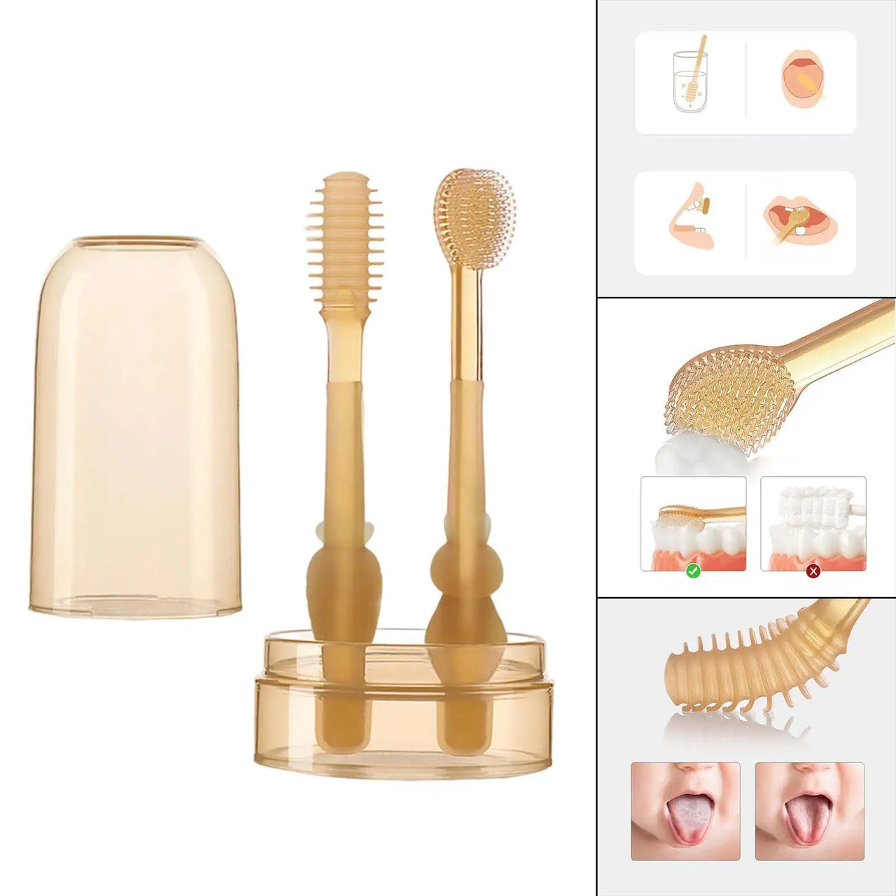 Baby Smile™ - Zestaw silikonowych szczoteczek do zębów dla dzieci