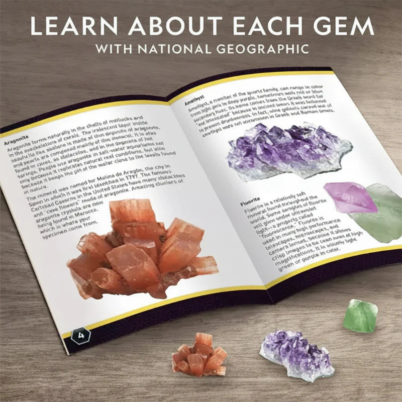 Gemstone Dig Kit – Odkrywanie i nauka – zestaw do wydobywania kryształów