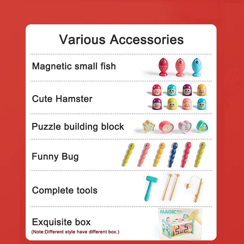 Montessori Hammering Toy – Motoryka i nauka – zestaw zabawowy 8 w 1