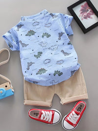 Thumbnail for Mini Fashion™ - Letni zestaw z dinozaurem - Odzież dziecięca