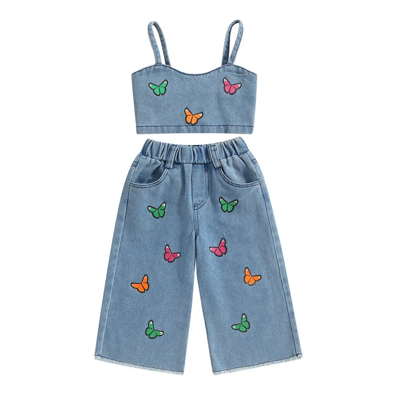 Mini Fashion™ - Dżinsowy zestaw dla dziewczynki - Odzież dziecięca