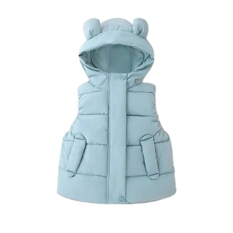 Mini Fashion™ - Kamizelka z kapturem - Bezrękawnik dziecięcy