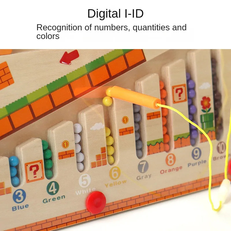 Magnetic Maze™ - Drewniana układanka magnetyczna - Zabawka edukacyjna