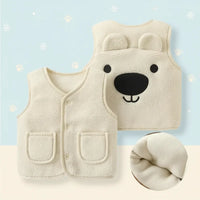 Thumbnail for Baby Bear Fleece Vest – Ciepła i miękka – dziecięca kamizelka z motywem misia