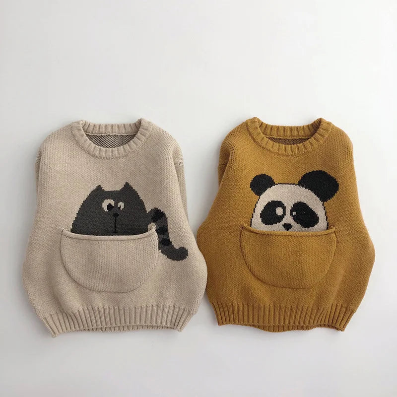 Mini Fashion™ - Sweter w zwierzątka - Odzież dziecięca