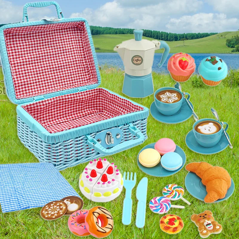 Tea Party Set – Słodki i szykowny – Zestaw zabawek piknikowych