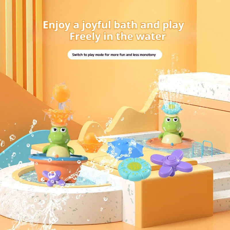 Light Up Crocodile Bath Toy – Zabawa interaktywna i wodna – Zabawki do kąpieli „Krokodylowa fontanna”