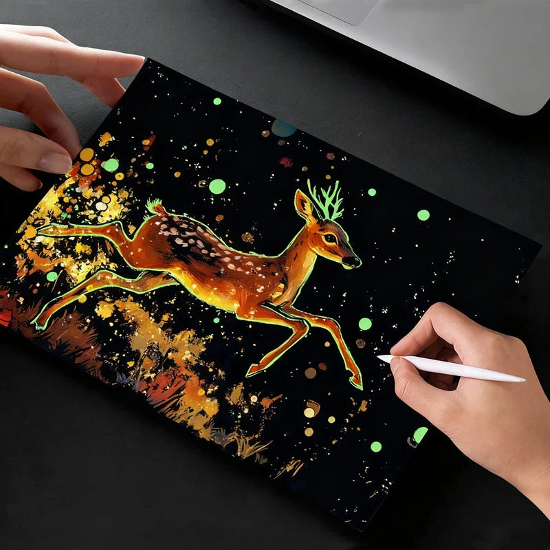 GlowArt – Glow-in-the-dark – zestaw kart zdrapek