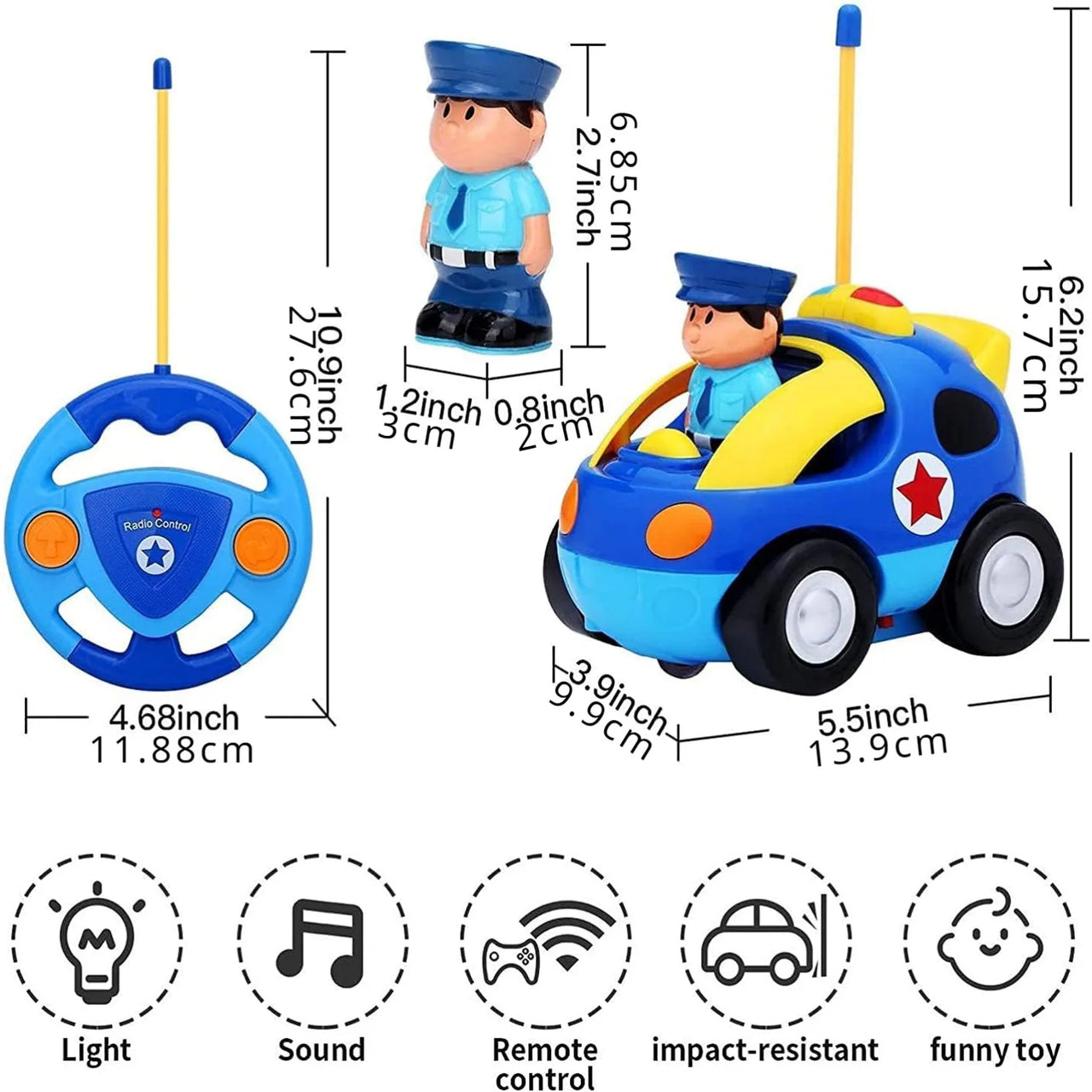 Police Toy Car™ - Zabawkowy samochód policyjny - Autka dla dzieci