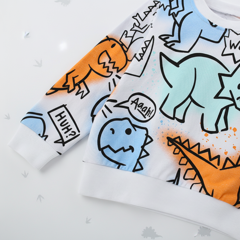 Kids Dinosaur Sweatshirt – Komfort i styl – sweter dziecięcy Dino