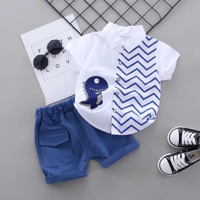 Mini Fashion™ - Zestaw odzieży z dinozaurem - Ubranka dziecięce