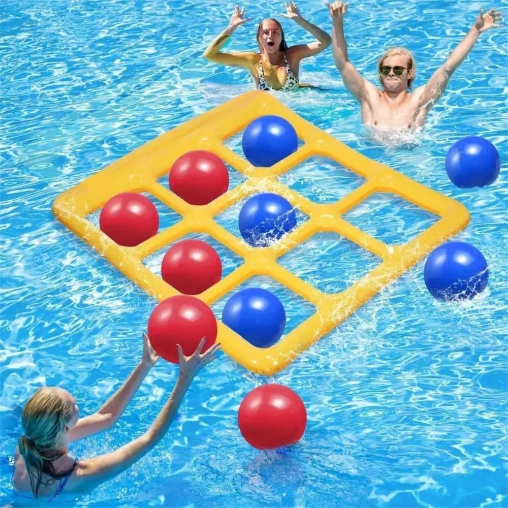 Pool Tic Tac Toe – Kolorowy i zabawny - zestaw do zabawy z basenem Four in a Row