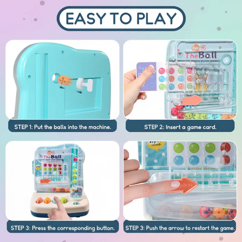 Montessori Math Track Game – Nauka i logika – gra z torem kulkowym