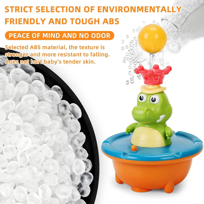 Light Up Crocodile Bath Toy – Zabawa interaktywna i wodna – Zabawki do kąpieli „Krokodylowa fontanna”