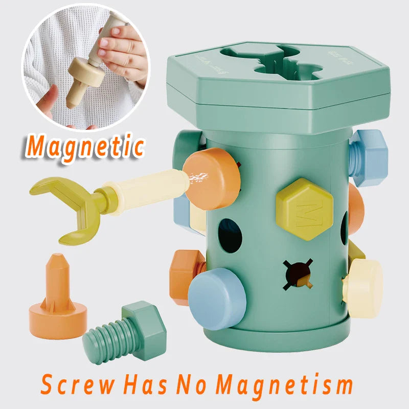 Magnet Toys™ - Kreatywność i umiejętności motoryczne - Zabawa Montessori w przesuwanie i wkręcanie