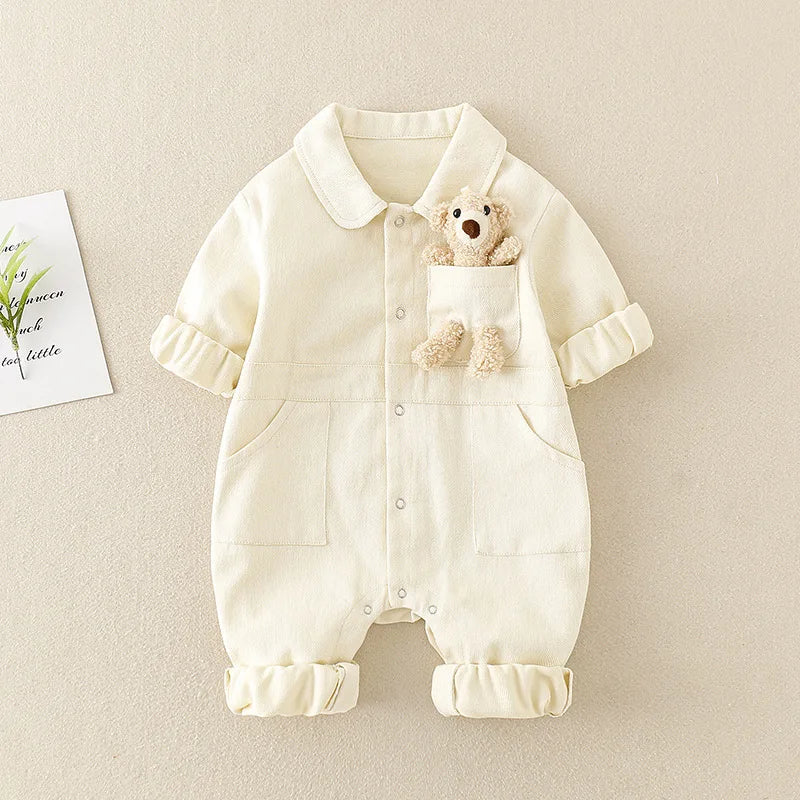 Mini Fashion™ - Dżinsowy kombinezon dziecięcy - Odzież dla dzieci