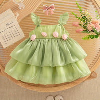 Thumbnail for Tulip Mesh Dress – Elegancja i wygoda – sukienka dziecięca