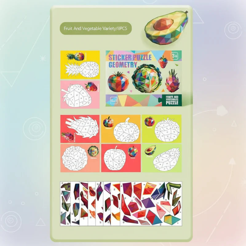 3D Sticker Puzzle – Kreatywne i edukacyjne – geometryczna układanka 3D