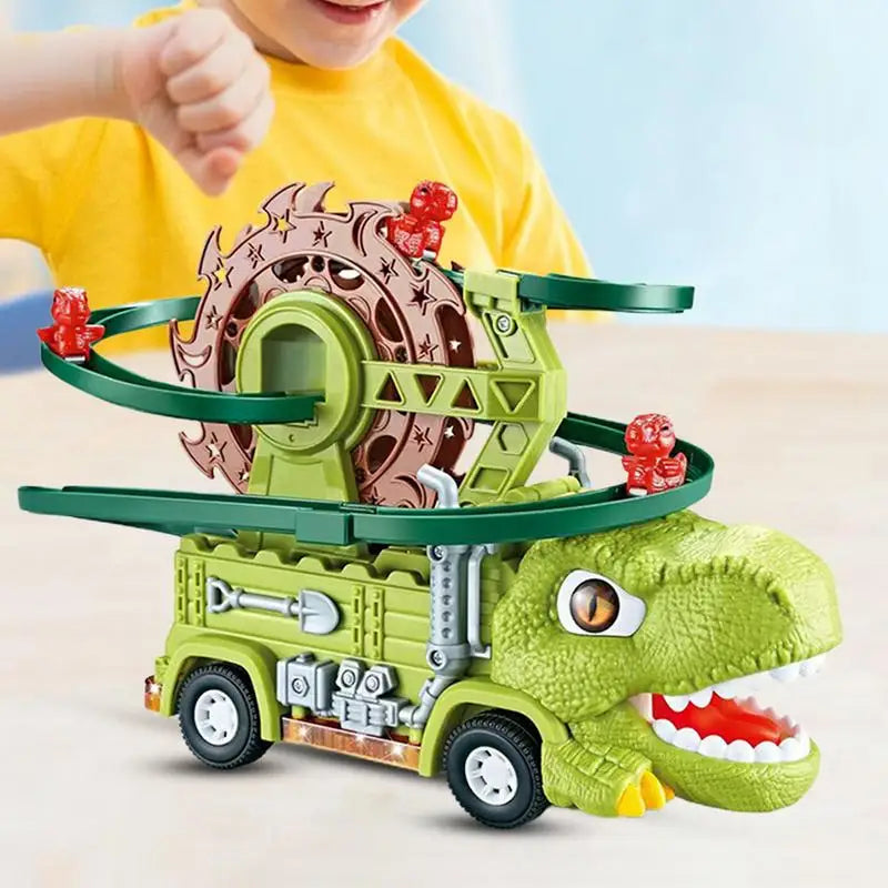 Dino Slide Truck™ - Zjeżdżalnia dinozaurów - Zabawka interaktywna
