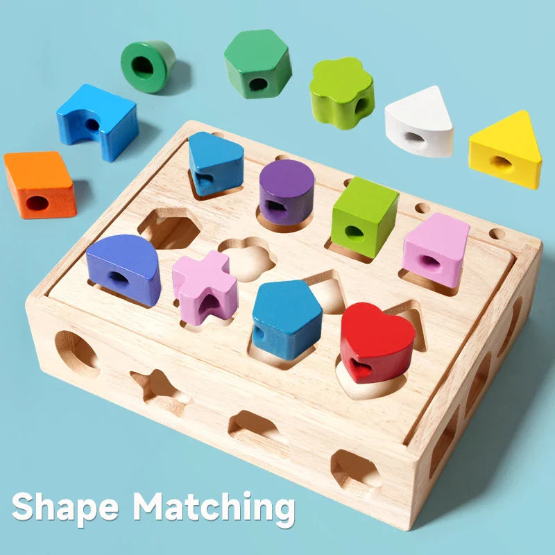 Woods™ - Wspieranie kreatywności i doskonalenie umiejętności - kolorowy zestaw puzzli Montessori