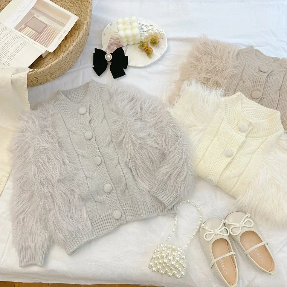 Mini Fashion™ - Sweterek zimowy dla dziewczynek - Odzież dla dzieci