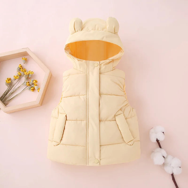 Mini Fashion™ - Kamizelka z kapturem - Bezrękawnik dziecięcy