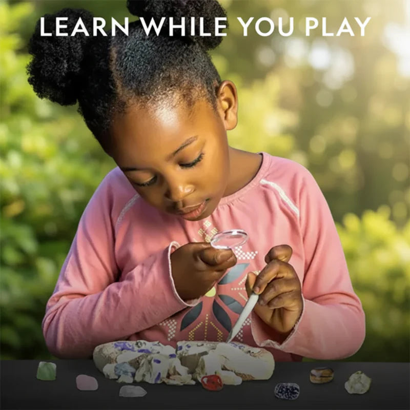 Gemstone Dig Kit – Odkrywanie i nauka – zestaw do wydobywania kryształów