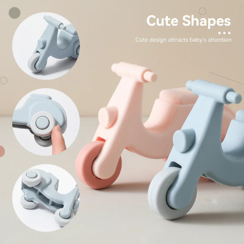 Montessori Silicone Toy Car – Bezpieczne i przyjazne dla ząbków – silikonowa zabawka do gryzienia w kształcie pojazdu