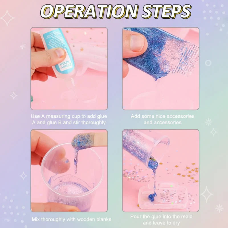 DIY Crystal Keychain Kit – Kreatywne i zabawne – zestaw do wykonania breloczka