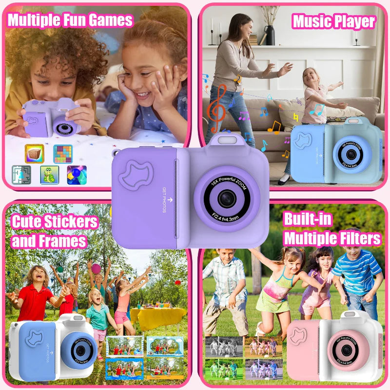 Instant Print Camera – Kreatywne i interaktywne – natychmiastowy aparat dla dzieci