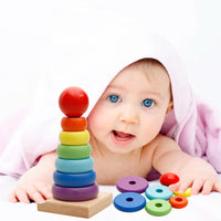 Thumbnail for Rainbow Stacker™ - Tęczowa wieża - Drewniana układanka sensoryczna