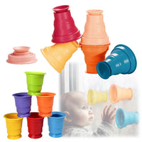 Thumbnail for Rainbow Stacker Cups™ - Tęczowe kubki - Zabawka edukacyjna