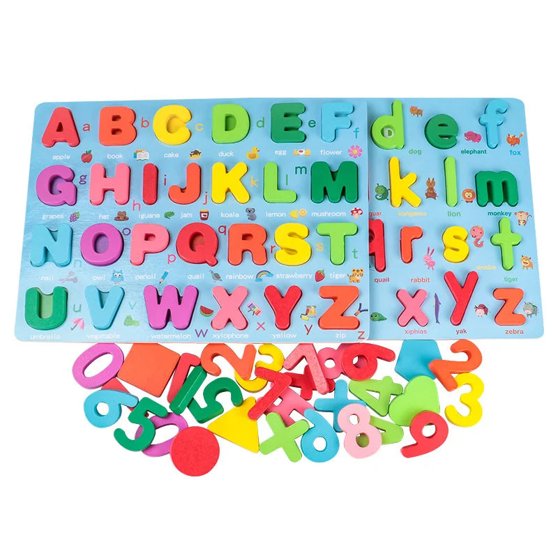 SmartBoard – Kolorowe i edukacyjne – puzzle edukacyjne Montessori z cyframi i literami