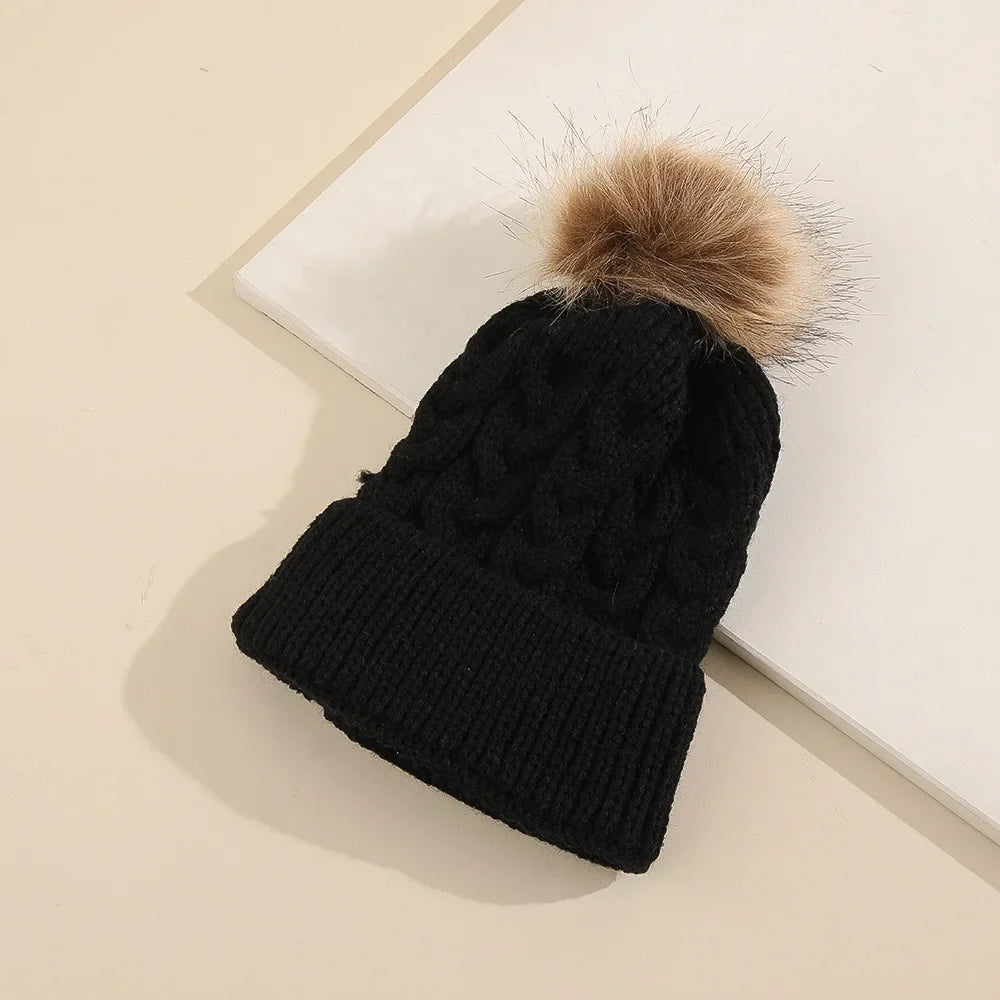 Mini Fashion™ - Personalizowana czapka z pomponem - Czapka zimowa