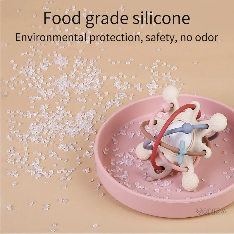 Sensory Rattle Ball™ – Zabawa z miękkim chwytem – Silikonowe gryzaki dla niemowląt