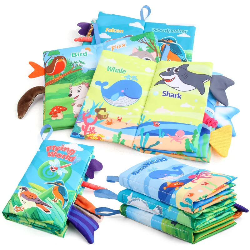 Soft Tail Book™ - Książeczka sensoryczna - Zabawka edukacyjna