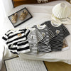 Kids Stripe Outfit – Modne i wygodne – letni strój dla dzieci